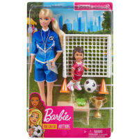 สินค้าขายดี!!! ของเล่น ตุ๊กตา บาร์บี้ นักซอคเกอร์ Barbie Soccer Coach Playset With 2 Dolls And Accessories ของแท้ ของเล่น โมเดล โมเดลรถ ของเล่น ของขวัญ ของสะสม รถ หุ่นยนต์ ตุ๊กตา โมเดลนักฟุตบอล ฟิกเกอร์ Model