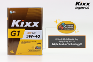 HCMDầu tổng hợp Kixx G1 API SN 5W-30 Công nghệ Triple Double 4 lít thùng thumbnail
