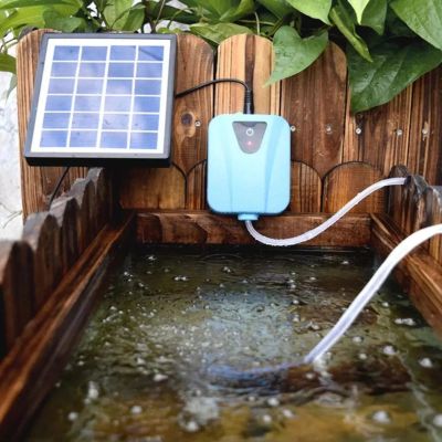 Solar Powered Oxygenator Water Oxygen Pump Pond Aerator Aquarium Air Pump Solar Panel Water Pump Garden Decor