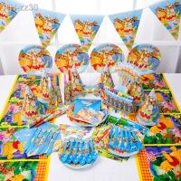 ¤ Childrens Birthday Party Supplies Winnie The Pooh Cartoon Theme Set Baby Birthday Dress Set Supplies Sups Dish Straw Tablecloth