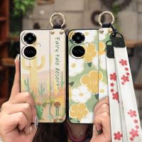 Silicone Waterproof Phone Case For Tecno Camon19 Pro 5G sunflower Durable cartoon Original Soft ring Anti-knock Lanyard