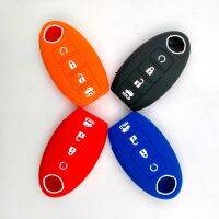 fvdbsdv Key Case Cover For Nissan X-Trail T32 Silicone key Bag For Infiniti EX FX G25 FX35 EX Nissan/Infiniti 4-Button Key Soft Case