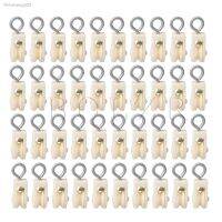 BQLZR 40pcs Farm Single Sheave Stainless Steel Swivel Lifting Pulley White