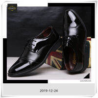 ?จัดส่งที่รวดเร็ว?British Fashion Casual Mens Shoes รองเท้าหนังแท้ธุรกิจชาย รองเท้าหนังสุภาพบุรุษLTH398