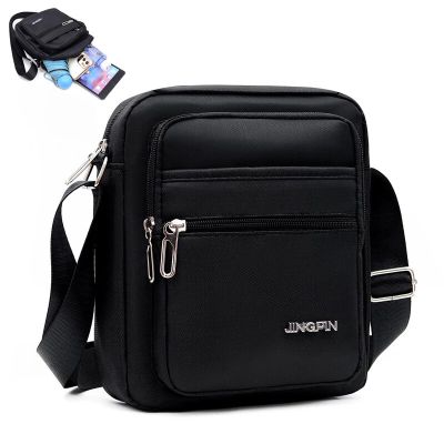 Men Nylon Shoulder Bag Messenger Bag Casual Waterproof Nylon Zipper Pocket Handbag Fashion Tote Travel Male Crossbody Bags Cross Body Shoulder Bags