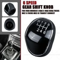 5/6Speed Car Leather Gear Shift Knob For Ford S-Max C-Max Kuga Galaxy Mondeo4 Mk4 Transit Tourneo Connect Focus Auto Essories