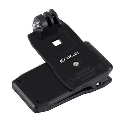 คลิปหนีบกระเป๋าเป้สะพายหลังแบบหมุนได้ขายึดกล้องโกโปรฮีโร่8/7/6/5/4/3 Xiaomi Yi 4K Lite Sjcam Sj4000 H9 Eken/อุปกรณ์เสริมกล้องเพื่อการกีฬา H9r