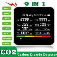 New Air Quality Monitor Meter Carbon Dioxide Detector TVOC HCHO PM2.5 PM1.0 PM10 Temperature Humidity Detection APP Control