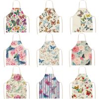 Mimilan Retro Flower Apron for Men Women kids with Adjustable Strap，Bib Apron for Home Kitchen Cooking Baking Gardening Waitress Apron