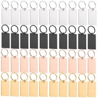 【LZ】✳✺✣  Retângulo em branco aço inoxidável chaveiro Pet ID Tag logotipo personalizado acessórios artesanais para cão e gato 45x27mm 50pcs por lote por atacado