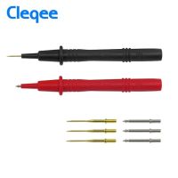 Cleqee P8001 P8003ชุด2ชิ้นเข็มทองเปลี่ยนได้ Probe Multimeter หลายแบบปากกาทดสอบ1ชิ้น