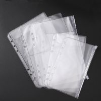KDD A5 A6 A7 File Holder Standard Transparent Pvc Loose Leaf Pouch with Self-Styled Zipper Filing Organizer Product Binder