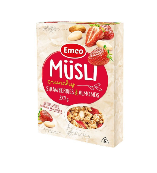 Emco Musli Strawberries & Almonds Cereal 375g Lazada PH