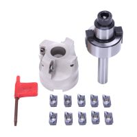 C12 FMB22+ 400R Right Angle Shoulder Face Mill Cutter 50mm + 10Pcs APMT1604 Carbide Inserts with Wrench for Milling Tool