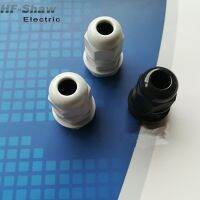 【Chat-support】 10Pcs IP68 Cable Gland พลาสติกไนลอน Connector สายไฟ CE สีเทาสีดำ PG7 PG9 PG11 PG13.5 PG16 PG21