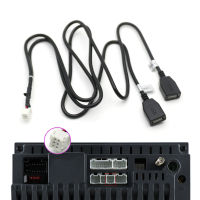 4 6 8 Pin Plug Connector Dual USB Interface Cable Adapter สำหรับ Android วิทยุนำทางมัลติมีเดีย IOS รถ Player-kdddd