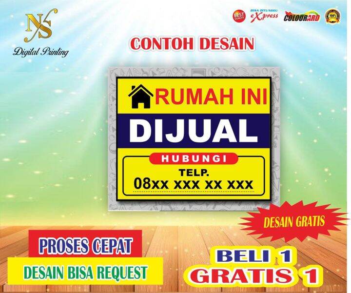 Cetak Banner Bener Spanduk Baleho Rumah Dijual Dikontrakan Disewakan ...