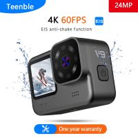 กล้องแอคชั่นแคมเมรากันโคลง VS Go Pro Camara กล้องแอคชั่นแคมเมรา60FPS จริง4K พร้อมหน้าจอกันน้ำไดรฟ์บันทึกกล้องกีฬา