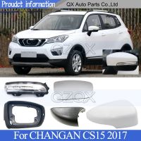 【car parts】 CAPQX กระจกมองหลังปกเชลล์กรอบเลนส์แสงโคมไฟสำหรับ CHANGAN CS15 2017นอกกระจกฝาครอบเลนส์ที่อยู่อาศัย