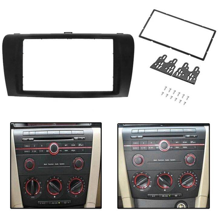 2din-car-stereo-radio-dvd-fascia-fascias-dash-panel-plate-trim-kit-frame-cover-for-mazda-3-axela-2004-2007-2008-2009