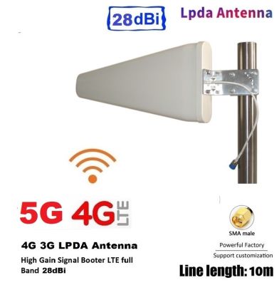 เสารับสัญญาณ 4G 5G LPDA Antenna 28dBi High Gain Signal Booster สำหรับ Router 4G/5G