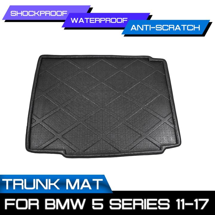 สำหรับ-bmw-5-series-2011-2012-2013-2014-2015-2017พรมปูพื้นรถยนต์พรมด้านหลัง-trunk-anti-mud-cover