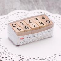 10pcs/Box Numbers Wood Stamp For Stationery DIY Scrapbooking Rubber Card Making Album Decoroation Crafts