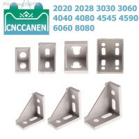 ❍❈₪ 2/5PCS 2020 2028 3030 4040 Corner Bracket Fitting Angle L Connector Bracket Fastener for Aluminium Profile CNC 4545 6060 8080