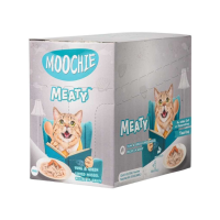 Moochie Meaty มูชี่ อาหารเปียกสำหรับแมวแก่อายุ 7+ ปี รสทูน่าและหอยแมลงภู่ เจลลี่  70 g.