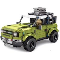 Techic Series Off-Road Vehicle SUV Building Blocks City Pull Back Land Car Rover Defender Bricks DIY Gifts For Kids 1286PCS