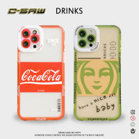 C-SAW เคส iPhone 13 14 Pro Max Case/starbucks TPU Case 7 8Plus X/xs/xr/xs Max/ 11 Pro Max/ 12 Pro เคส iPhone iPhone 12 Pro Max Case