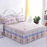 High Grade Luxury Soft Bed Skirt Thin section Bed Cover Skirt King Queen Pad Bedspread With Pillowcase Textile Bedding Bed F0383