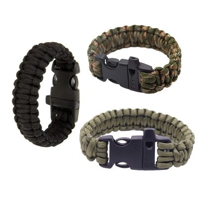 Emergency Rescue Bracelet With Whistle Paracord Survival Bracelet Tactical Climbing Rope Outdoor Parachute Cord Accessories Survival kits