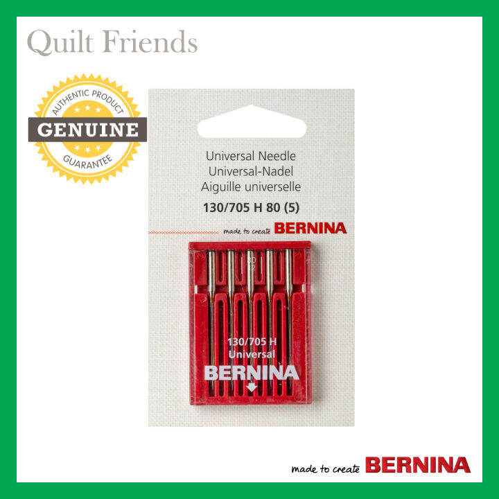 BERNINA 130/705H UNIVERSAL 80/12 (Pack of 5 needles) Home Sewing