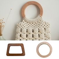 【CW】 Round Handbags Handle Purse Wood Handles Clip Part Accessories