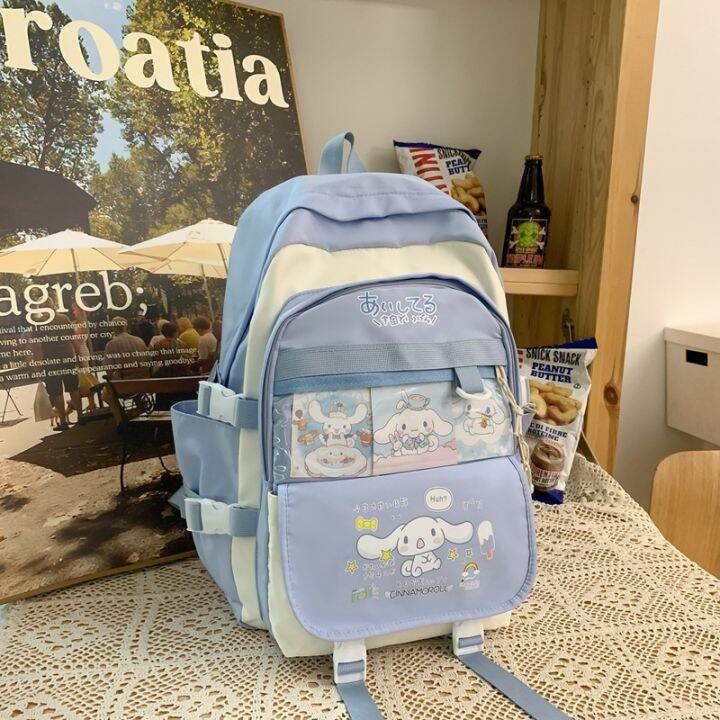 sanrio-cinnamon-backpack-for-women-men-student-large-capacity-printing-fashion-personality-multipurpose-female-bags