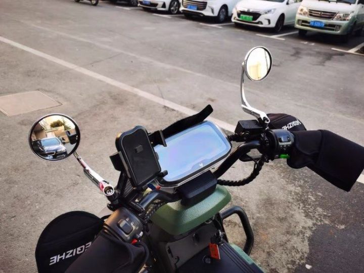 retro-รอบกระจกมองหลังรถจักรยานยนต์คันโค้งสะท้อนแสง-prince-car-รถยนต์ไฟฟ้ารถจักรยานยนต์ไฟฟ้าลูกวัวดัดแปลงกระจกมองหลัง