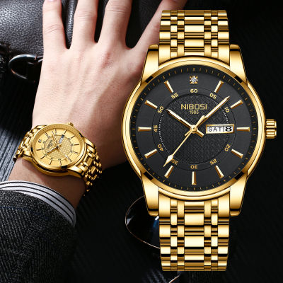 2021NIBOSI Fashion Luxury Top Brand Mens Watches VIP Offer Watch Sports Waterproof Quartz Wristwatch Mens Clock Relogio Masculino