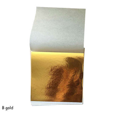 100 Pcs 9x9cm Art Craft Imitation Gold Sliver Copper Foil Papers Leaf Leaves Sheets Gilding DIY Craft Decor Design Paper
