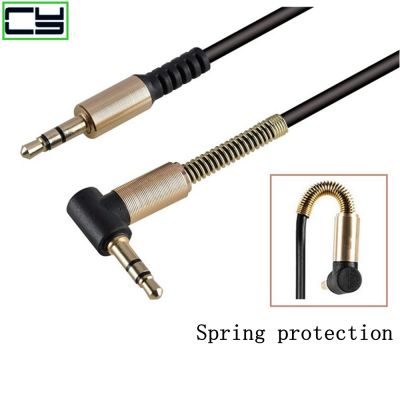 Car AUX AUDIO extension cable stereo audio cable car audio 3.5mm jack elbow external thread stereo headset