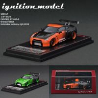 การจุดระเบิด GT-R R35 1:64 Nissan Skyline ของเล่นโมเดลตกแต่งรถโลหะผสมหล่อ