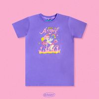 DADDY | Bad Angle T-Shirt เสื้อยืด สกรีนลายน้อง Wendy Angle สุดน่ารัก สีม่วง