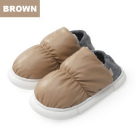 2021U-DOUBLE Brand 2021 New Winter Slippers Warm Women Shoes Big Size 45 Waterproof Men Couples Non-Slip Plush Cotton Indoor Shoes