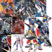 Bandai-Kit De Figuras De Acción De Gundam, Modelo Original De Anime, MG 1/100, RX-78-2, Juguetes Colecionables,Regalos Para Niños