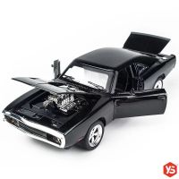 - โมเดลรถเหล็ก​ รถ​โมเดล​ [มีฐาน​มี​กล่อง]​ Dodge Charger - Fast Furious Dom​ ยาว16.5cm สเกล 1/32 มีเสียง​มีไฟ​​ เปิด​ได้​หลา​ยส่วน