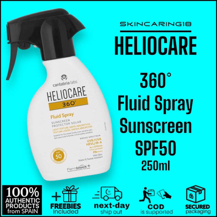 HELIOCARE 360° Fluid Spray Sunscreen SPF50 250ml by SkinCaring18