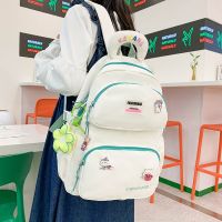 ? Nylon backpack bag new female fashion small pure and fresh and han edition high-capacity junior middle school students leisure bags for women
