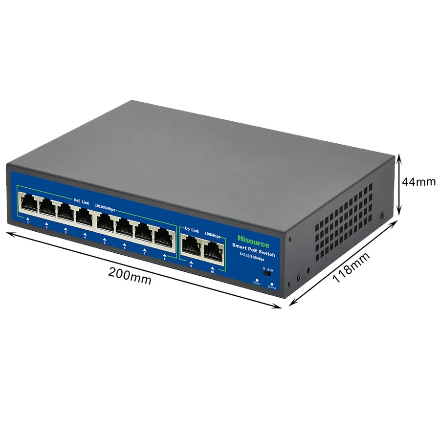 48v Network Poe Switch With 4/8/16ch 10/100mbps Ports Ieee 802.3