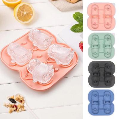 Fun Ice Cube Trays P-op Out Plastic Ice Cube Tray With Lid Ice Block Maker Model Mold Box Large Food Grade Silicone Easy To Use Ice Maker Ice Cream Mo