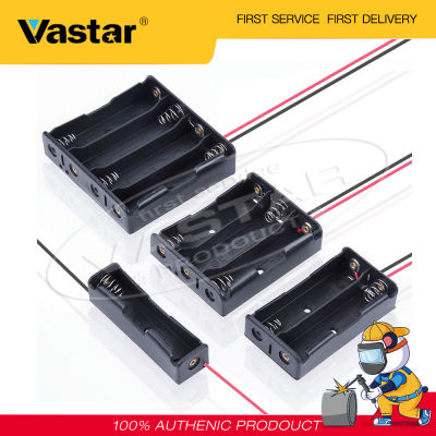 Vastar 4 สล็อต 18650 กล่องเก็บแบตเตอรี่ DIY แบตเตอรี่ที่ใส่คลิปภาชนะด้วยลวดตะกั่วขา 1x 2x 3X 4X พลังงานแบตเตอรี่กรณีการจัดเก็บ